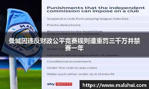 曼城因违反财政公平竞赛规则遭重罚三千万并禁赛一年
